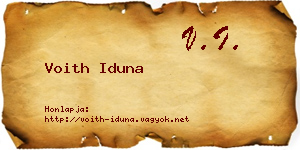 Voith Iduna névjegykártya